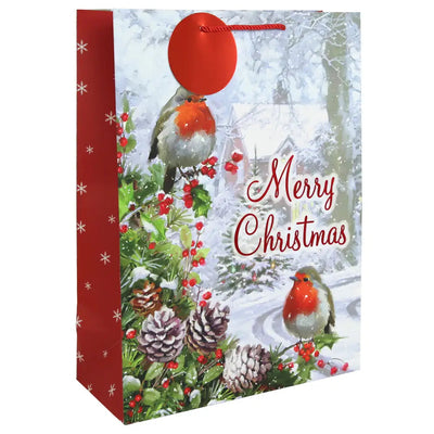 Christmas Robin Gift Bag - Medium / Large / Extra Large (3