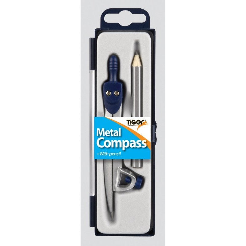 Tiger Metal Compass Set With Pencil
