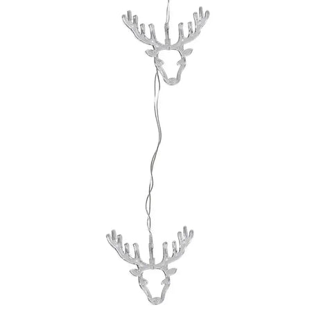 Clear Acrylic Deer String Lights Warm White - Christmas