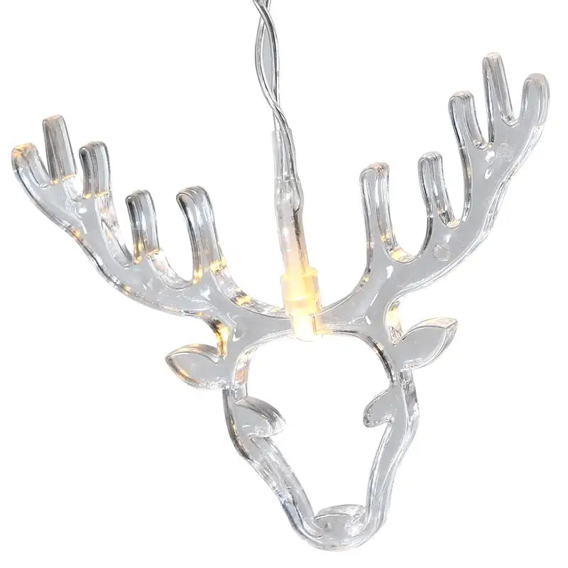 Clear Acrylic Deer String Lights Warm White - Christmas