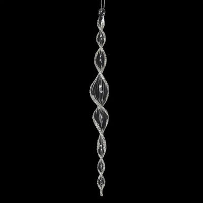 Clear Twist Icicle Bauble - Seasonal & Holiday Decorations