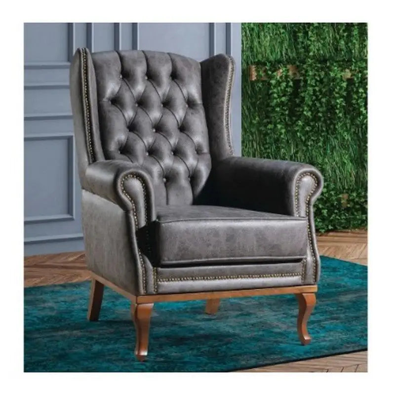 Clio Arm Chair - Patchwork Multi Colour / Grey / Blue