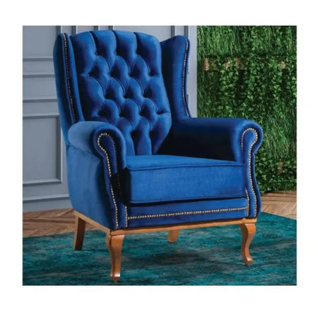 Clio Arm Chair - Patchwork Multi Colour / Grey / Blue