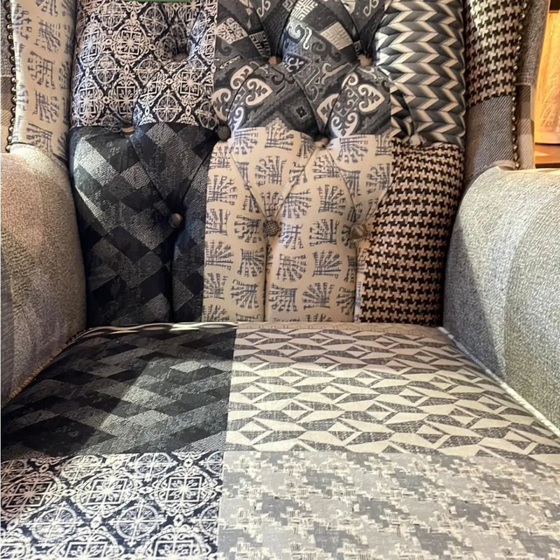 Clio Arm Chair - Patchwork Multi Colour / Grey - Occasional