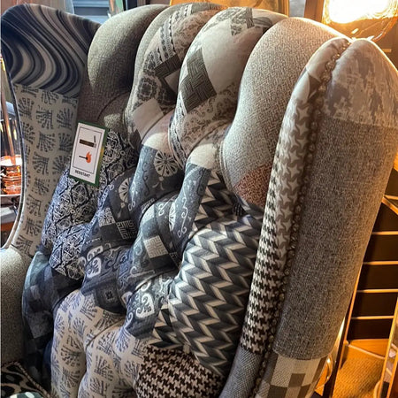 Clio Arm Chair - Patchwork Multi Colour / Grey - Occasional