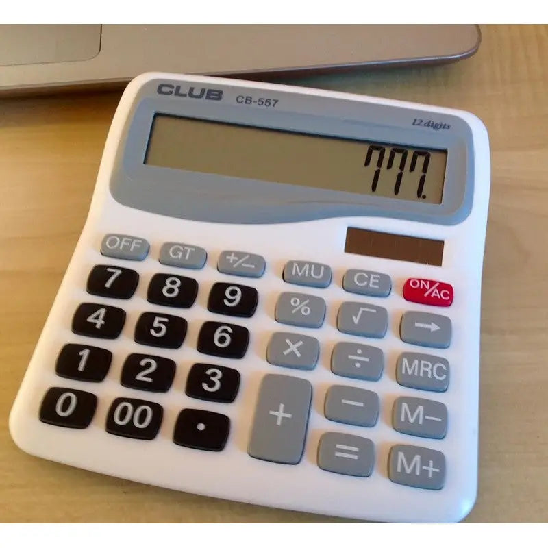 Club Large Student Solar Powered Desk Calculator