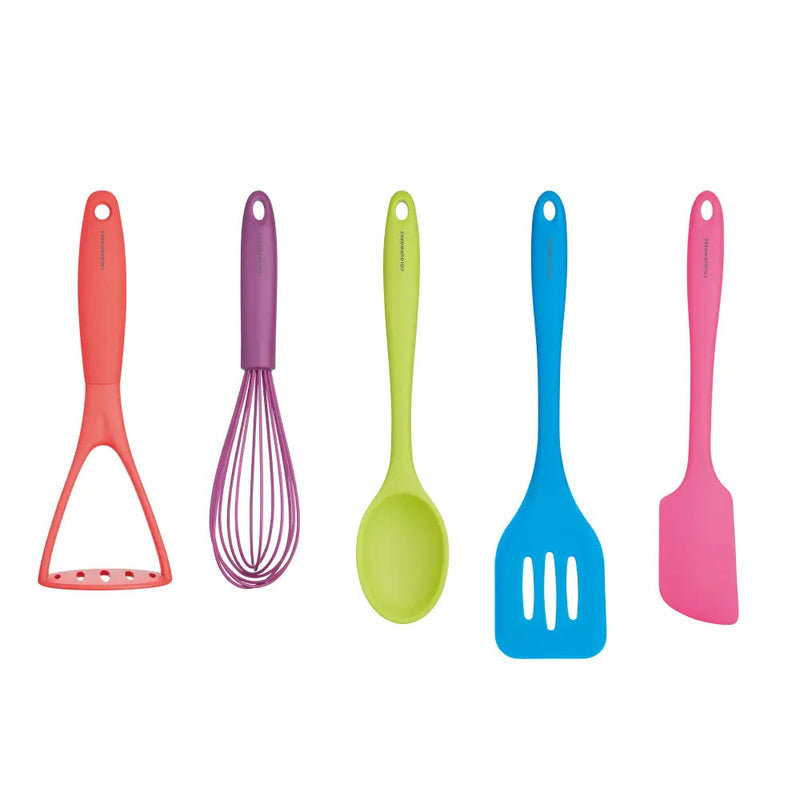 Colourworks 5 Piece Complete Kitchen Utensil Set of 5 -