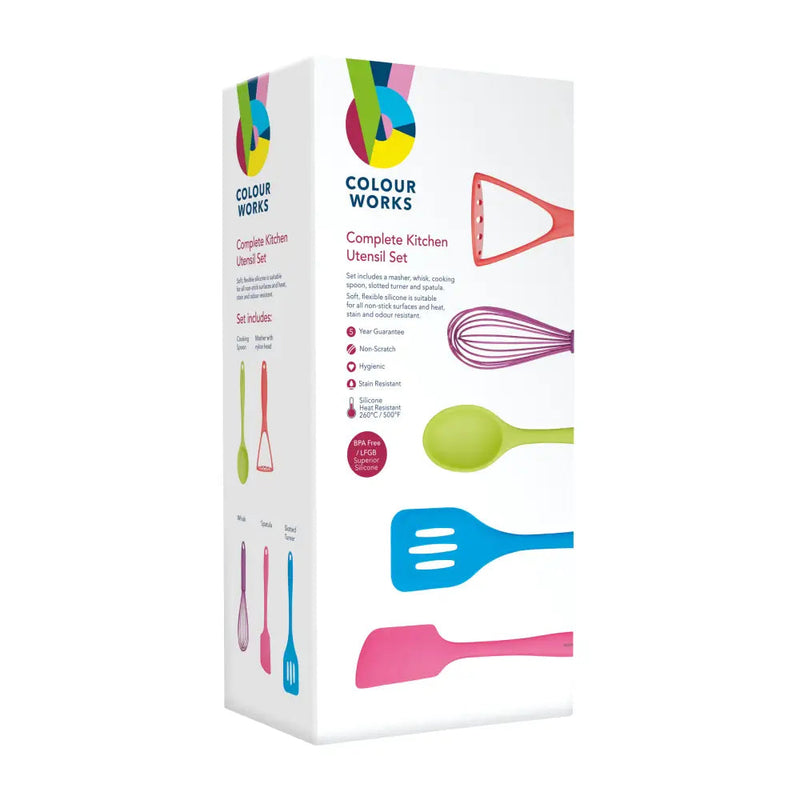 Colourworks 5 Piece Complete Kitchen Utensil Set of 5 -