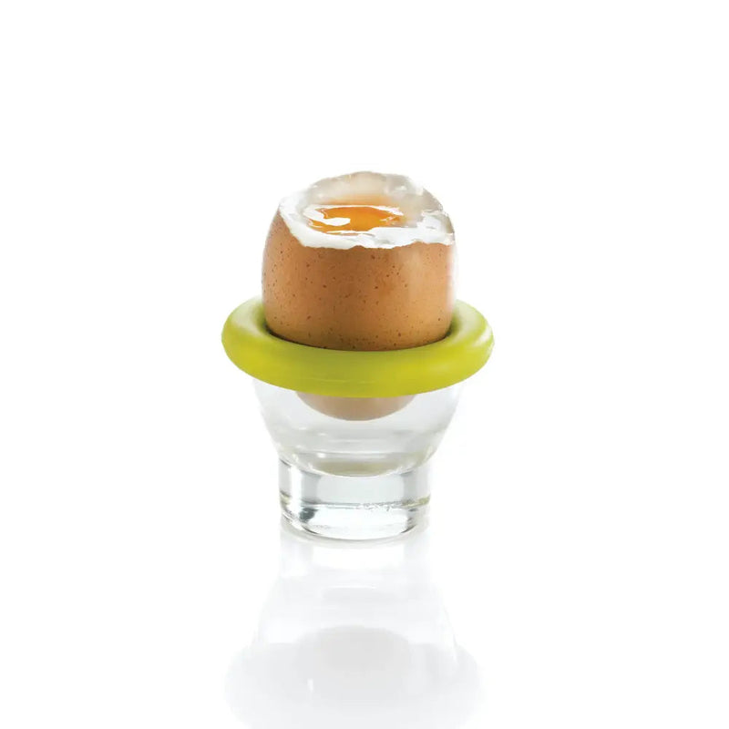 Colourworks Glass Egg Cup Silicone Ring Cushion - Assorted