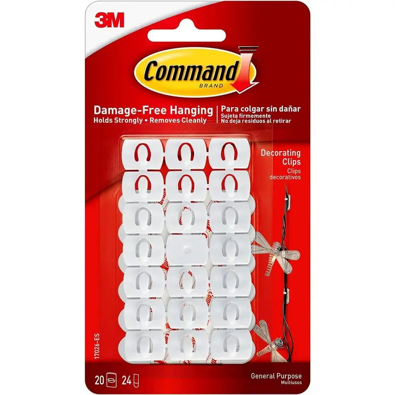 Command 20 x Decorating Clips White General Purpose - DIY