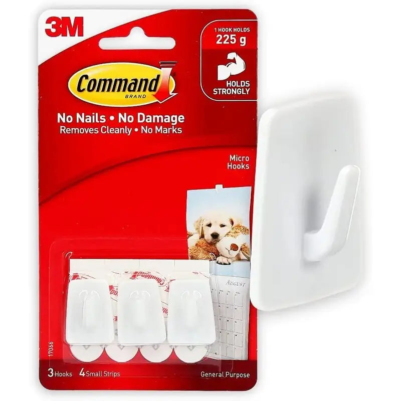 Command 3Xmicro Hooks White General Purpose (Max Weight