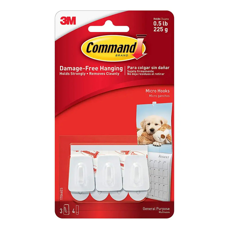 Command 3Xmicro Hooks White General Purpose (Max Weight