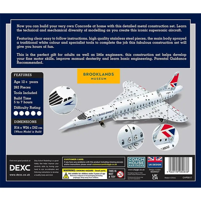 Concorde Metal Construction Set (269 pieces) - Toys & Games