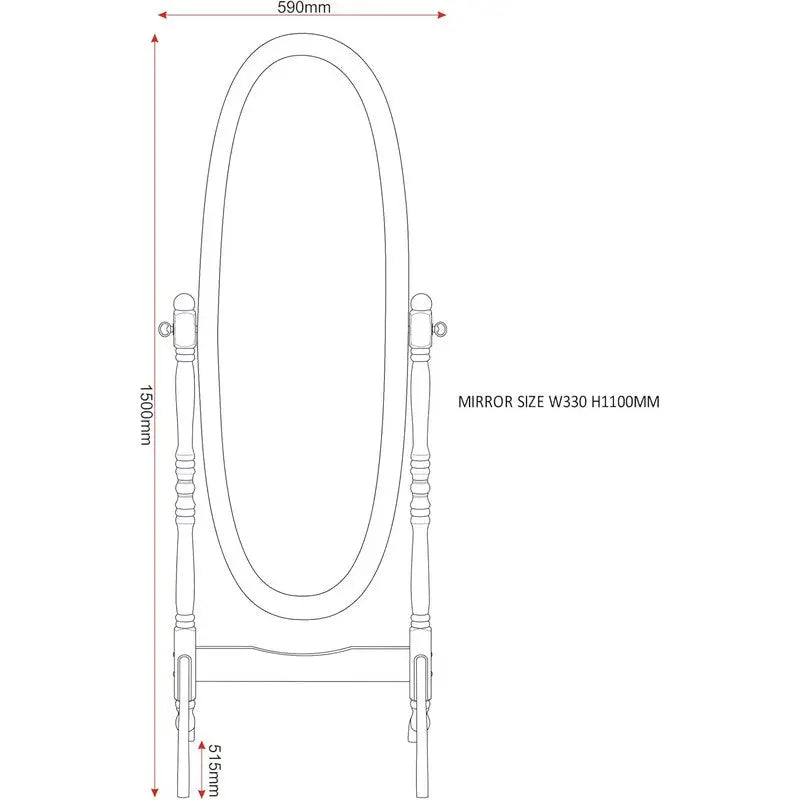 Contessa Cheval Freestanding Mirror - Mirrors