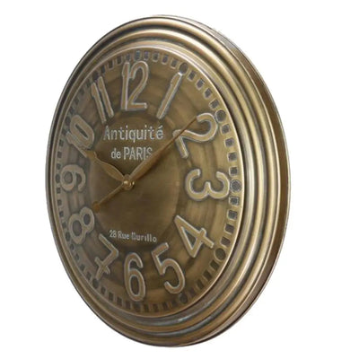 Copper Paris Wall Clock 63cm - Clocks