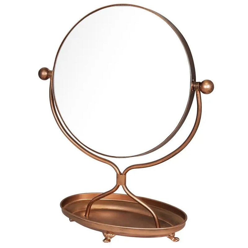 Copper Table Top Mirror 35 X 43 X 15cm - Mirrors
