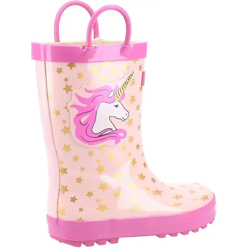 Cotswold Kids Puddle Boots - Digger & Unicorn Design