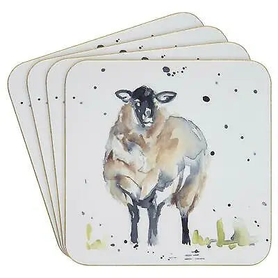 Country Life Coasters Set Of 4 Sheep - Kitchenware