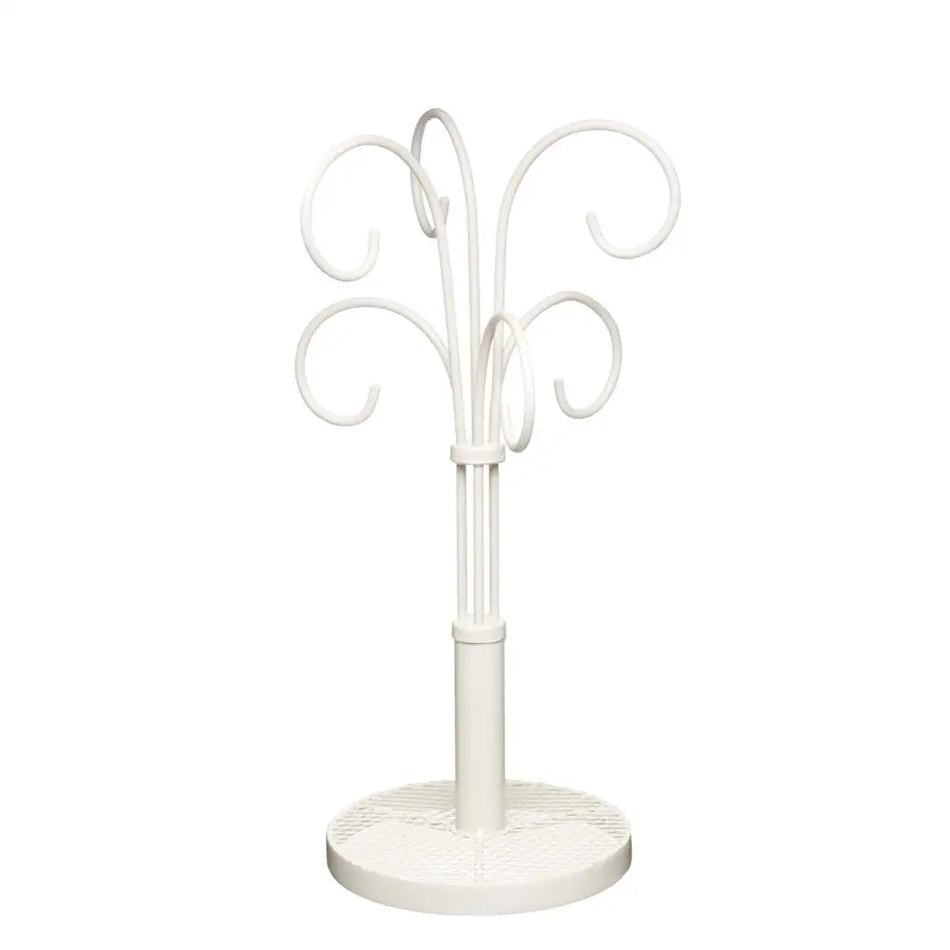 Cream Classic Wrought Iron Mug Tree Stand - Kitchenware