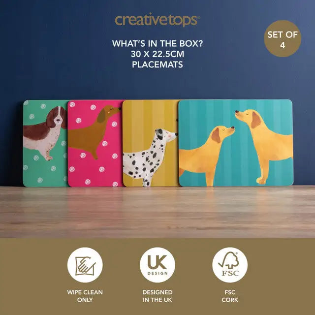 Creative Tops Dog Print Coasters / Placemats - Giftware >>