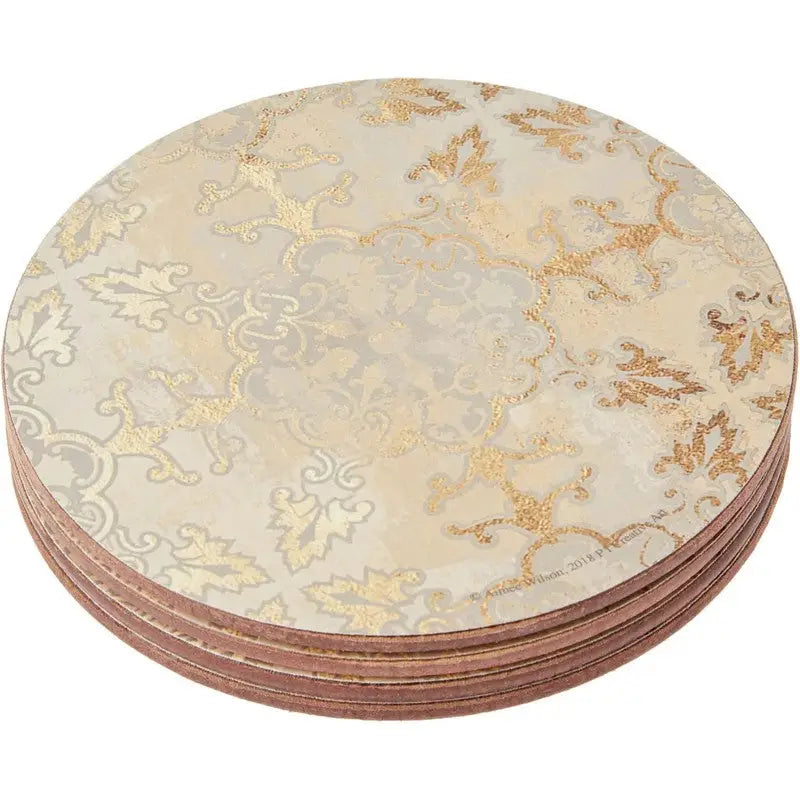 Creative Tops Gold Impressions Pack Of 4 Round Premium