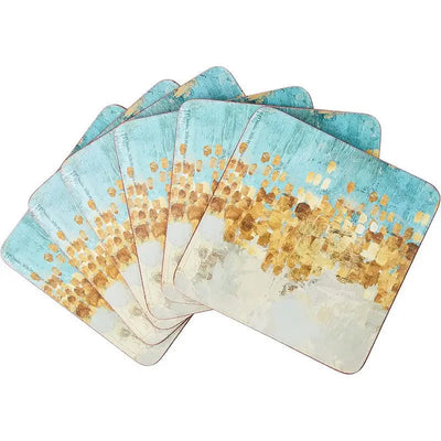Creative Tops Golden Reflections Pack of 6 Premium Coasters