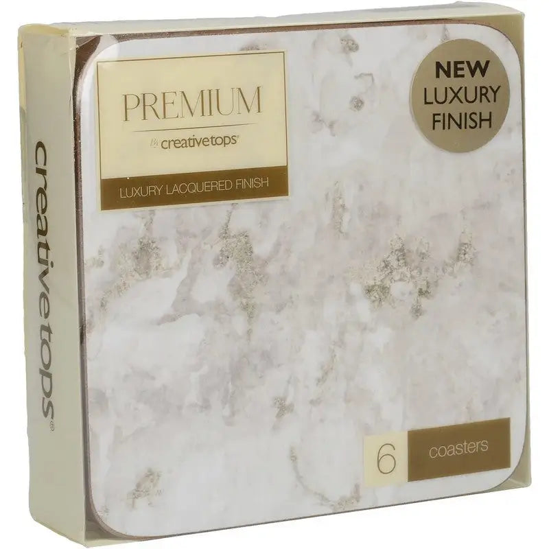 Creative Tops Grey Marble Pack Of 6 Premium Coasters -