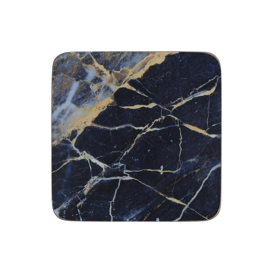 Creative Tops Navy Marble Pack Of 6 Premium Coasters -