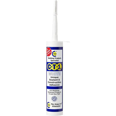 Ct1 Sealant & Adhesive Cartridge 290Ml - White - DIY Tools &