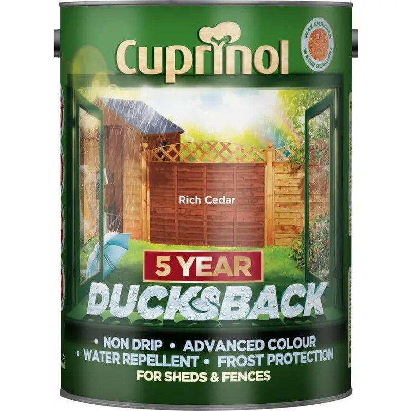 Cuprinol Ducksback Wax Based Weatherproof Fence Paint - 5