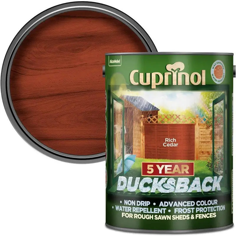 Cuprinol Ducksback Wax Based Weatherproof Fence Paint - 5