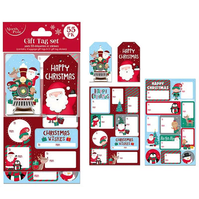 Cute 55pk Gift Tags & Stickers - Seasonal >> Christmas >>