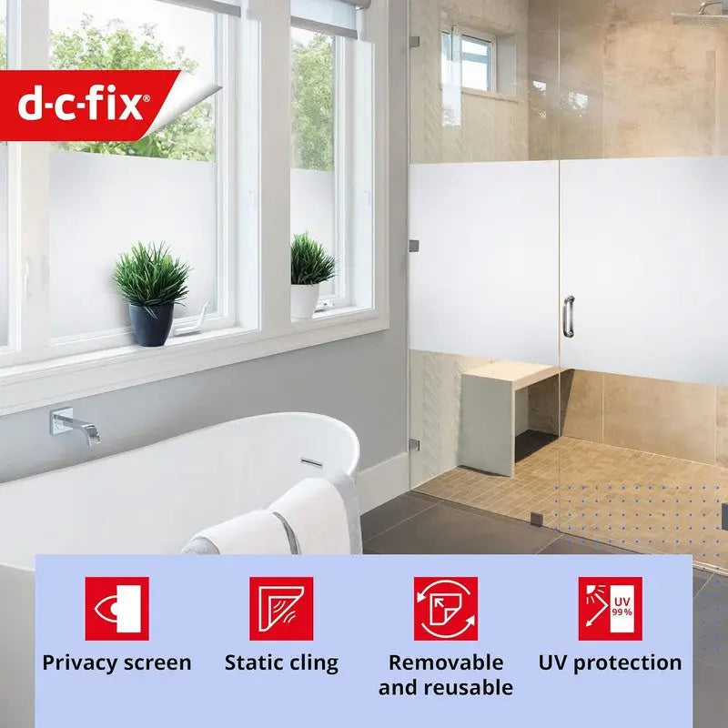 D-C Fix Static Cling Window Film - Frost - 67.5cm x 1.5m