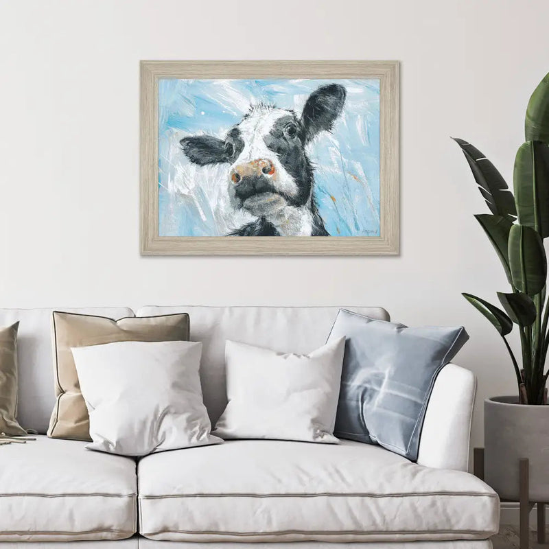 Daisy The Friesian Cow Picture 80 x 60cm - Homeware