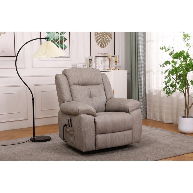 Montana Italian Classic Lift and Rise Chair Leather Feel - Grey