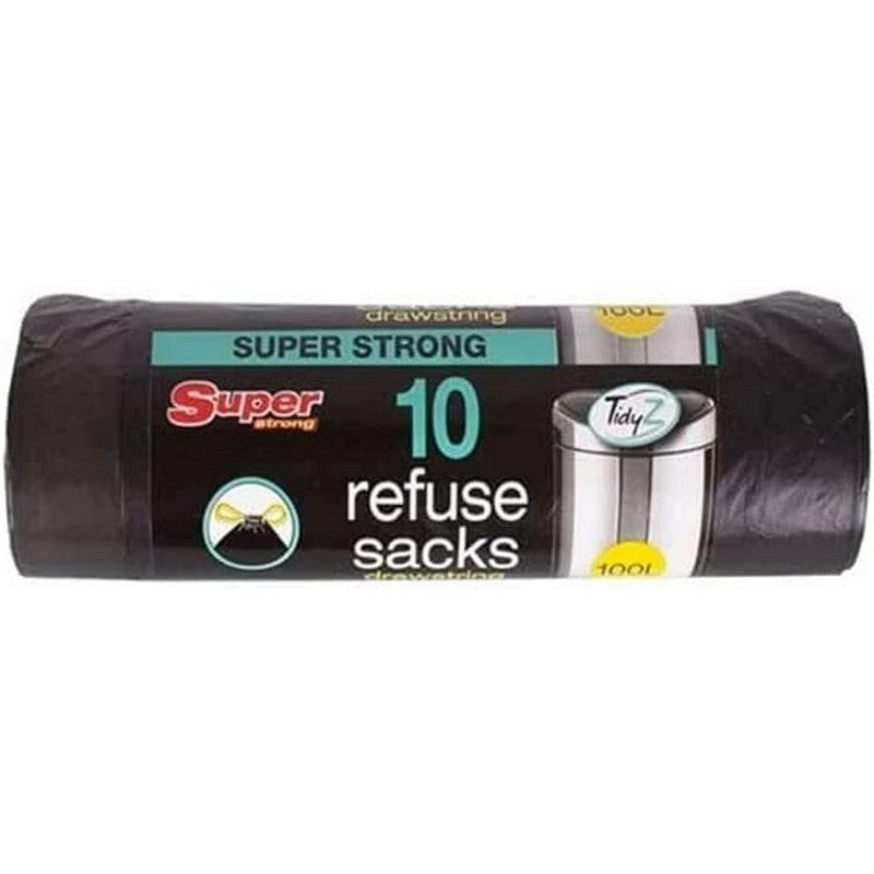 Tidyz Drawstring Refuse Sacks - 100 Litres