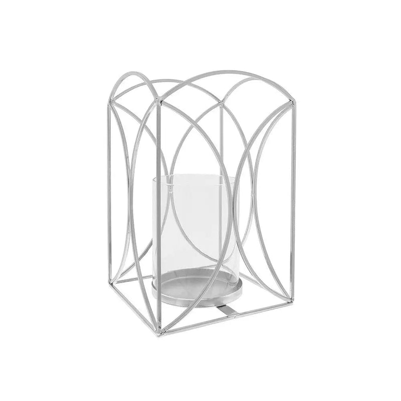 Deco Silver Mirror Lantern Small - Homeware