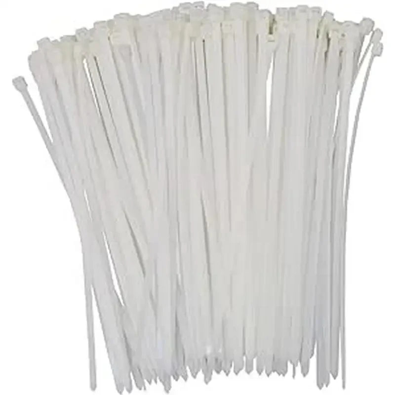 Dencon Cable Ties White 370x7.5mm (Pack 100) - Wire & Cable