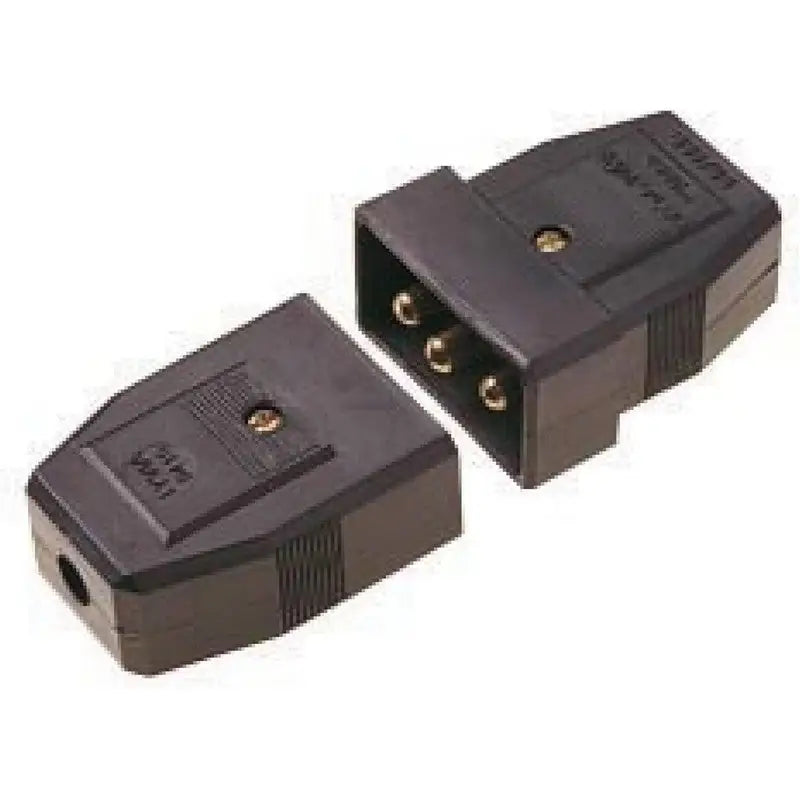 Dencon Group 5A 3 Pin Nylon Connector Black - Electronics