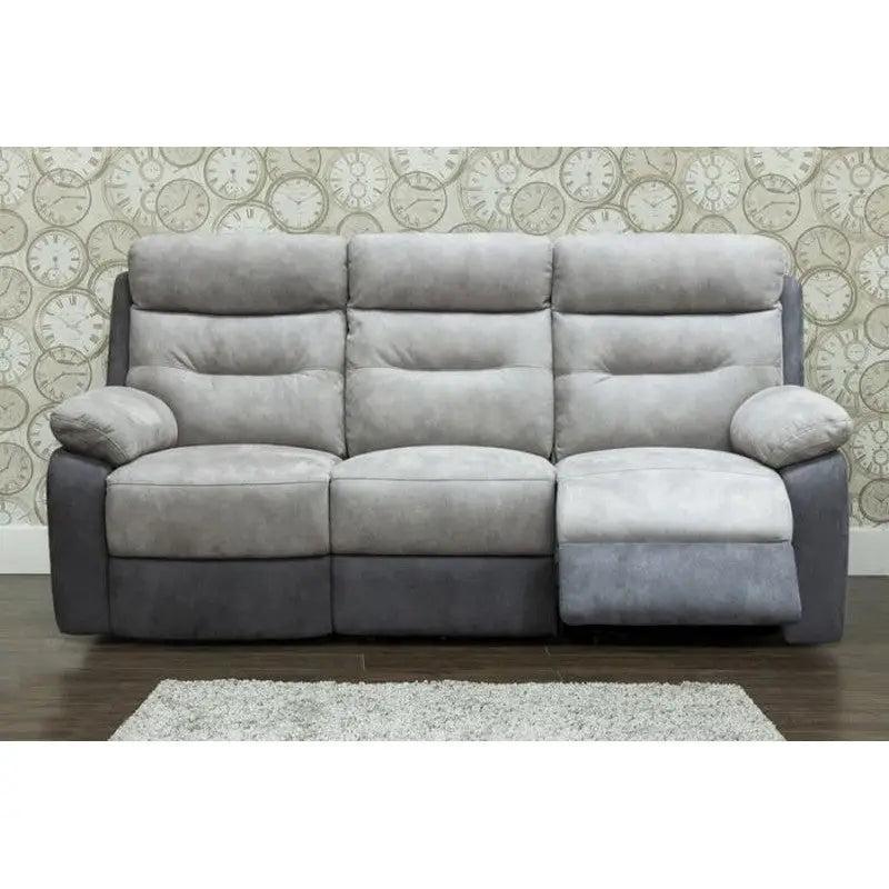Dillion Fabric Reclining Sofa Range - Grey / Smoke /