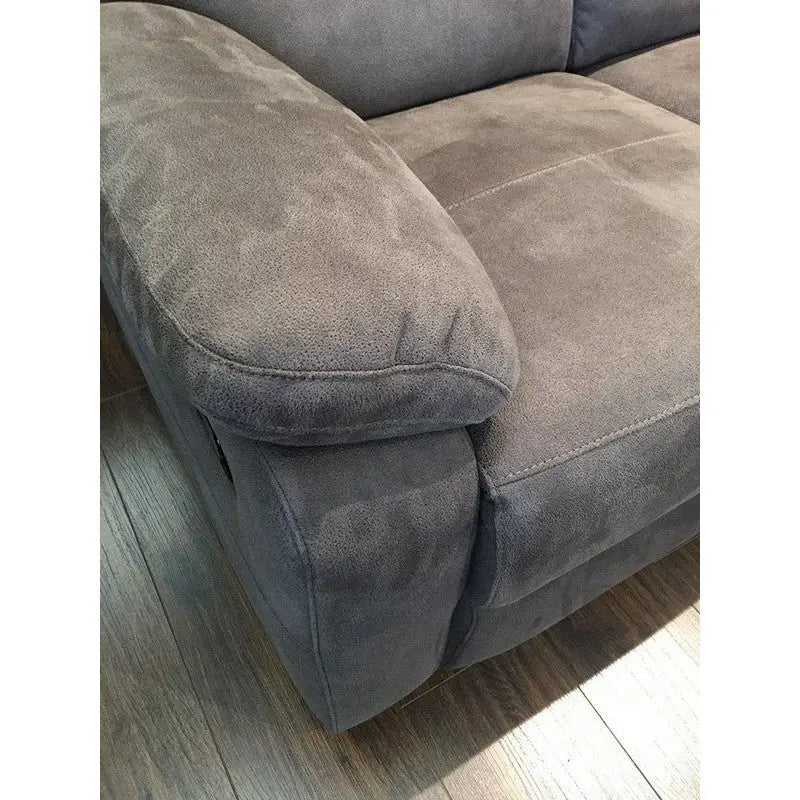 Dillion Fabric Reclining Sofa Range - Grey / Smoke /