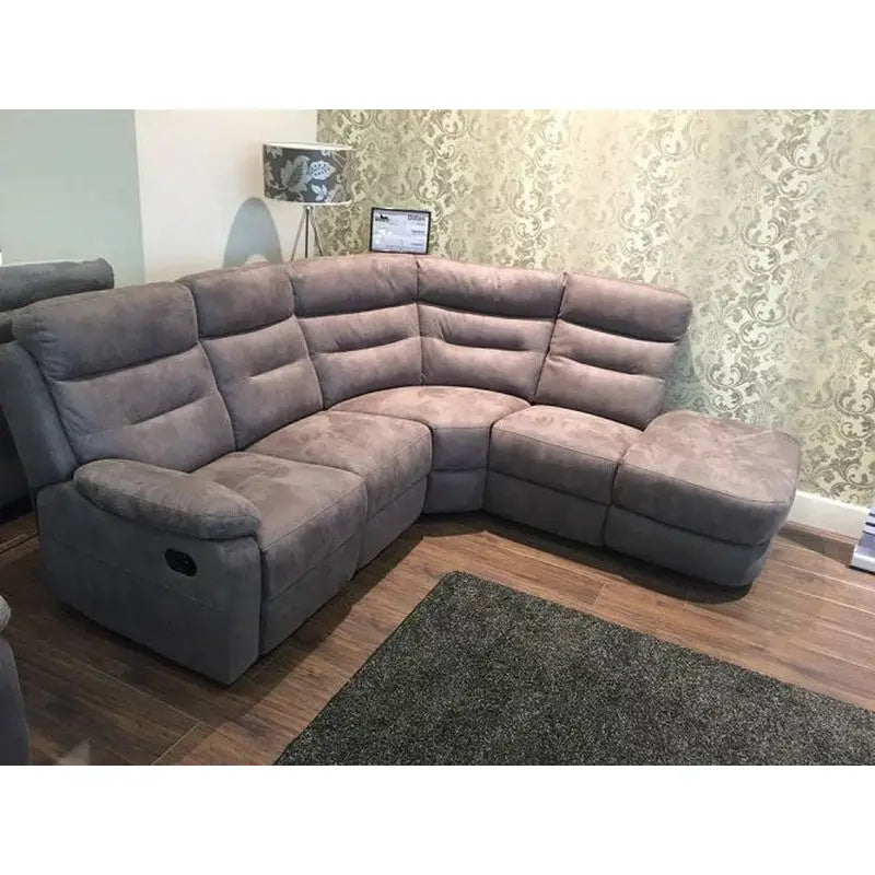 Dillion Fabric Reclining Sofa Range - Grey / Smoke /