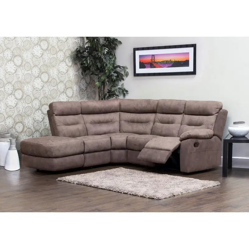 Dillion Fabric Reclining Sofa Range - Grey / Smoke /