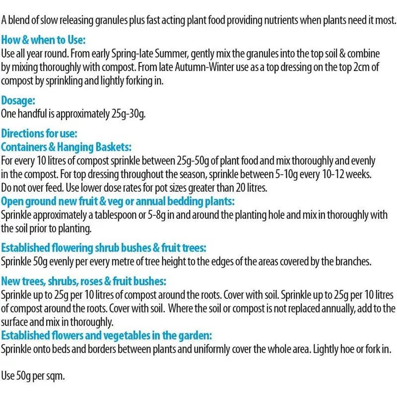 Doff Rose & Shrub Continuous Release Plant Food 1kg - Plants