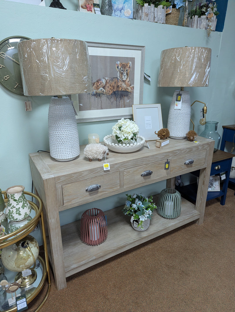 Fern Cottage 3 Drawer Console Table 135 x 45 x 80cm