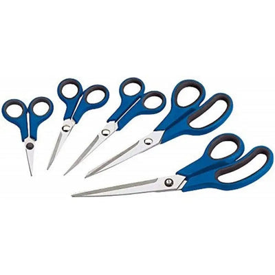 Draper 75552 5-Piece Soft-Grip Household Scissors Set,Blue -