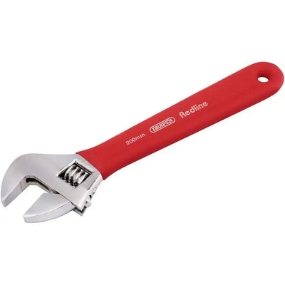 Draper Redline Soft Grip Adjustable Wrench 200mm - DIY Tools