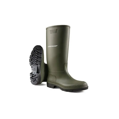 Dunlop Pricemastor Green / Black Wellington Welly Boots