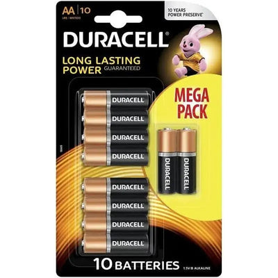 Duracell Long Lasting Batteries AA - 10 Pack - Batteries