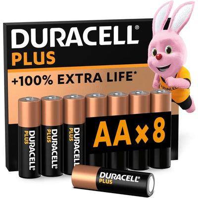 Duracell Plus + 100% Extra Life AA / LR6 8 Pack